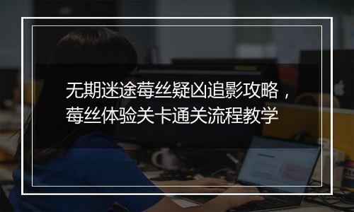 无期迷途莓丝疑凶追影攻略，莓丝体验关卡通关流程教学