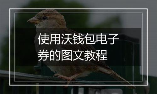 使用沃钱包电子券的图文教程